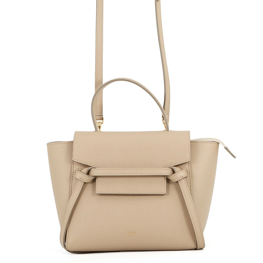 Celine Handbag Belt Bag Grained Calf Leather Beige Tan